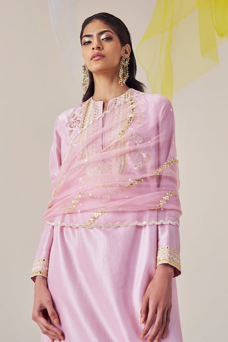 Madzin Hand Embroidered Kurta Pant Set 