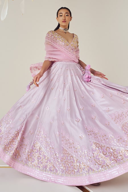 Madzin Sequin & Gota Embroidered Bridal Lehenga Set 