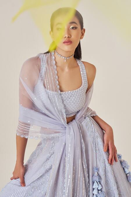 Madzin Hand Embroidered Lehenga Set 