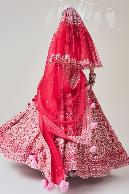 Madzin Aari Embroidered Bridal Lehenga Set 