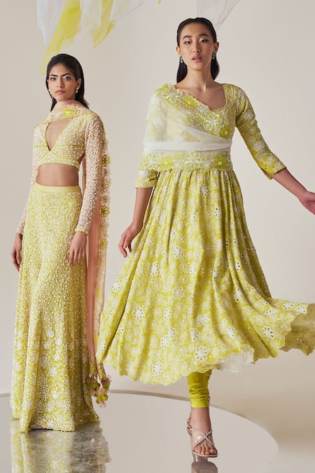 Madzin Hand Embroidered Blouse Sharara Set 