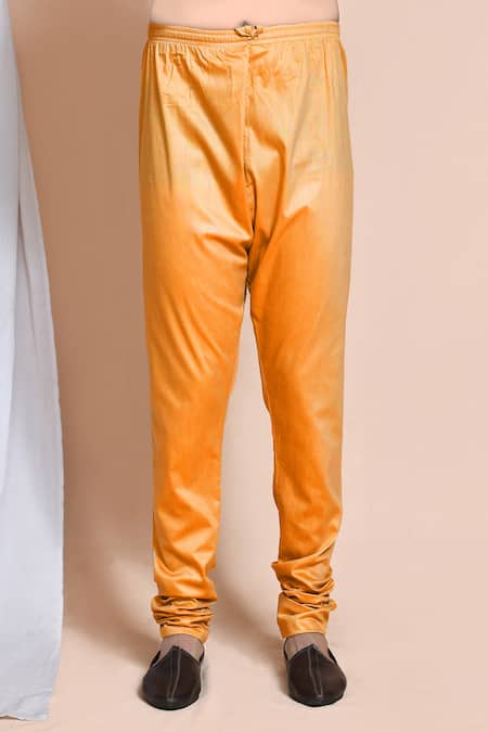 Arihant Rai Sinha_Orange Silk Embroidery, Sequins Resham Bundi Kurta Set _Online_at_Aza_Fashions