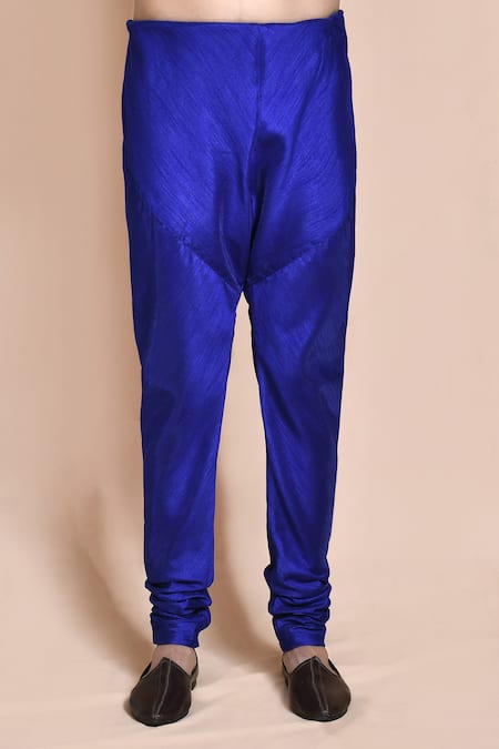 Arihant Rai Sinha_Blue Silk Embroidery, Sequins Budding Bloom Bundi Kurta Set _Online_at_Aza_Fashions