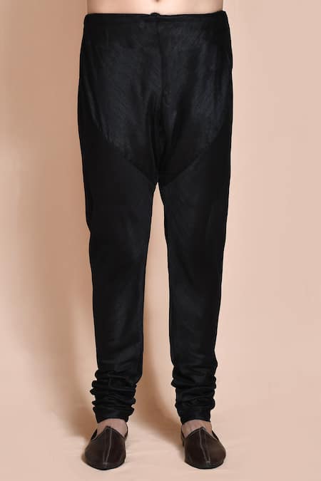 Buy_Arihant Rai Sinha_Black Silk Embroidery, Sequins Resham Bundi Kurta Set _Online_at_Aza_Fashions