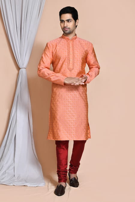 Aryavir Malhotra Floral Embroidered Kurta Set 