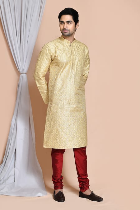 Aryavir Malhotra Resham Work Kurta & Churidar Set 