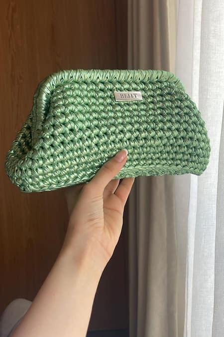 BIJIT Woven Clutch With Detachable Sling 