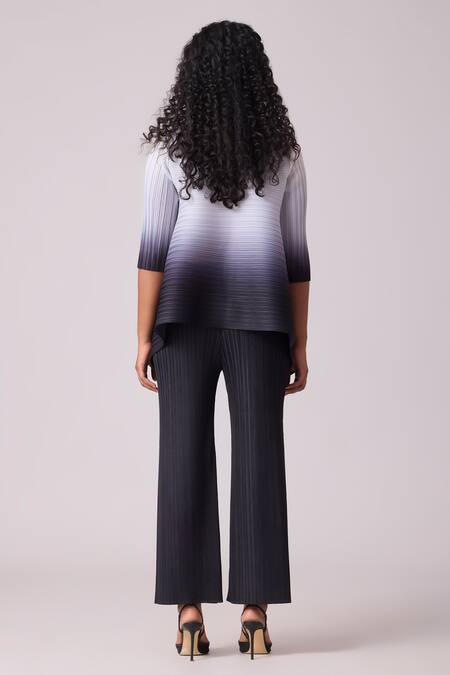 Buy Scarlet Sage Black Polyester Boat Neck Kendra Ombre Printed Tunic And Pant Set Online at Aza Fashions Buy_Scarlet Sage_Black Polyester Boat Neck Kendra Ombre Printed Tunic And Pant Set _Online_at_Aza_Fashions