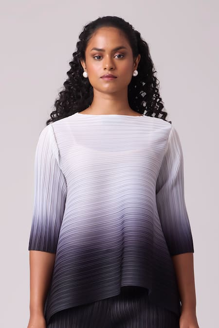 Buy Scarlet Sage Black Polyester Boat Neck Kendra Ombre Printed Tunic And Pant Set Buy_Scarlet Sage_Black Polyester Boat Neck Kendra Ombre Printed Tunic And Pant Set