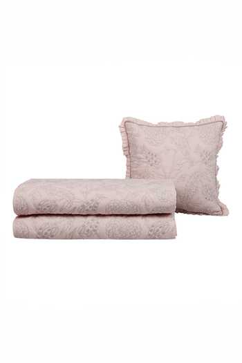 Buy_Diva Riche_Pink Cotton Floral Eve Parisian Pattern King Bedding Set