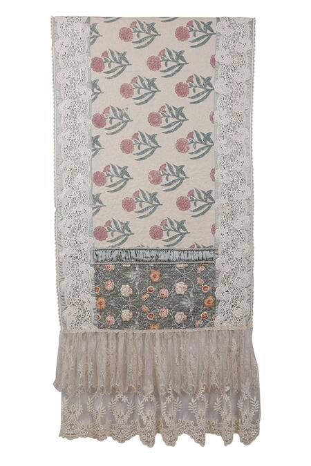 Buy_Diva Riche_Pink Cotton Floral Eve Parisian King Bedding Set_Online_at_Aza_Fashions