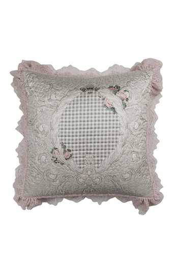 Buy_Diva Riche_Pink Washable Silk Checkered, Floral Print Bedding Set