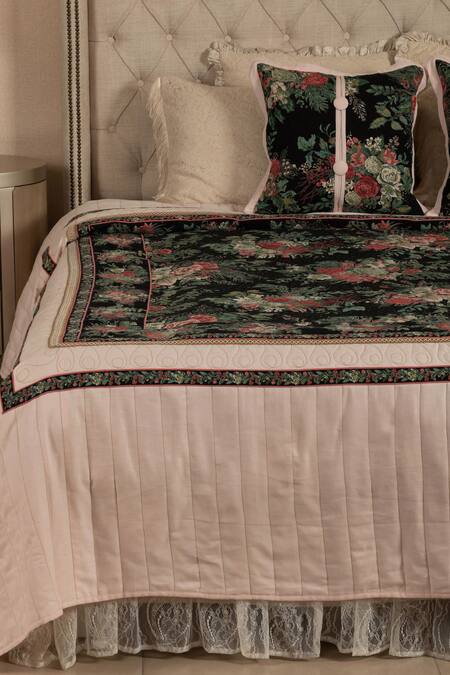 Shop_Diva Riche_Pink Cotton Floral, Stitchline Thread April Print Set_at_Aza_Fashions