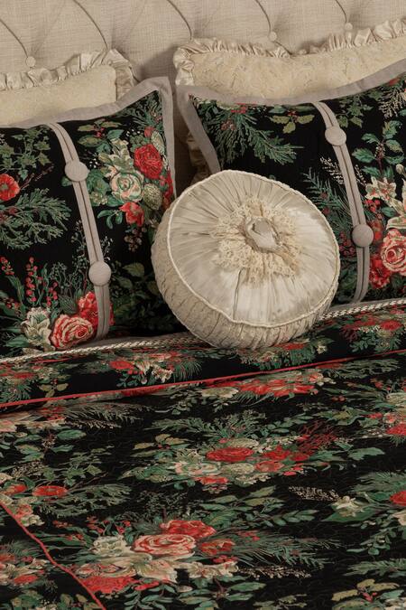 Shop_Diva Riche_Green Cotton Botanical April Print Set_Online_at_Aza_Fashions