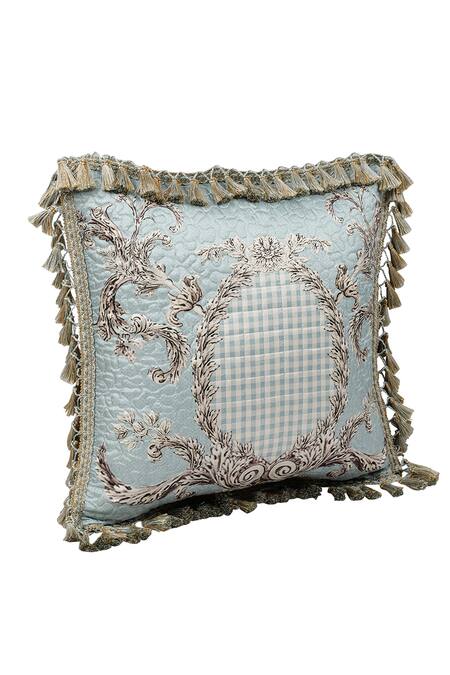 Buy Diva Riche Blue Washable Silk Floral Gabriel Print Bedding Set Online at Aza Fashions Buy_Diva Riche_Blue Washable Silk Floral Gabriel Print Bedding Set_Online_at_Aza_Fashions