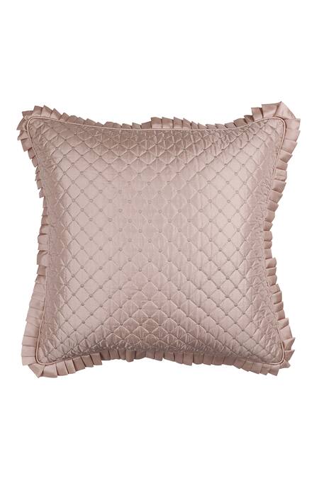 Buy Diva Riche Peach Cotton Lattice Quilted Pattern Bedding Set Online at Aza Fashions Buy_Diva Riche_Peach Cotton Lattice Quilted Pattern Bedding Set_Online_at_Aza_Fashions