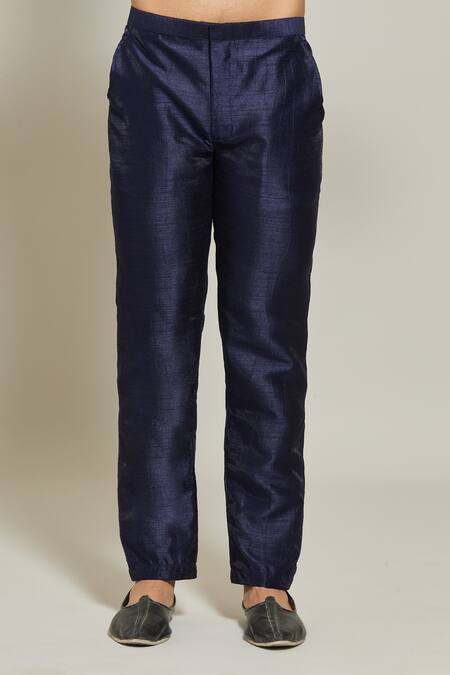 Arihant Rai Sinha Blue Velvet, Silk Embroidery Jacket Pant Set at Aza Fashions Arihant Rai Sinha_Blue Velvet, Silk Embroidery Jacket Pant Set_at_Aza_Fashions