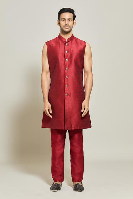 Arihant Rai Sinha White Silk, Cotton Geometric Pattern Jacket Pant Set Online at Aza Fashions Arihant Rai Sinha_White Silk, Cotton Geometric Pattern Jacket Pant Set _Online_at_Aza_Fashions