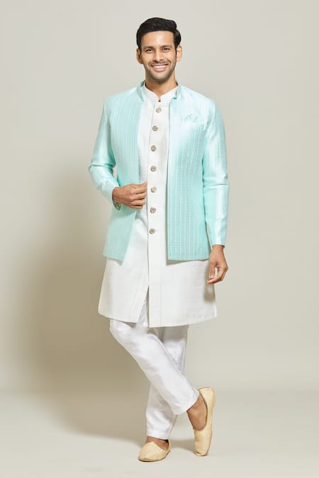 Aryavir Malhotra Jacquard Jacket Pant Set 