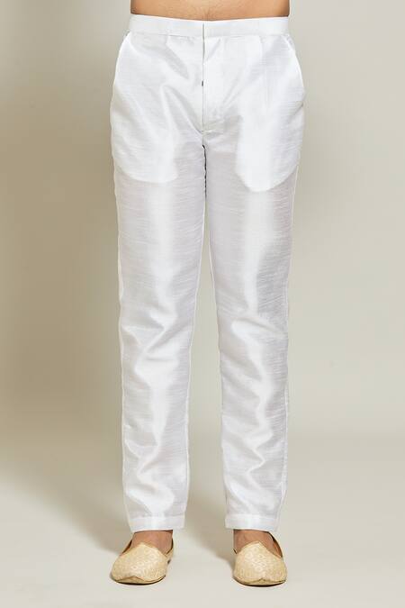 Buy Arihant Rai Sinha Blue Jacquard, Silk Jacket Pant Set Buy_Arihant Rai Sinha_Blue Jacquard, Silk Jacket Pant Set