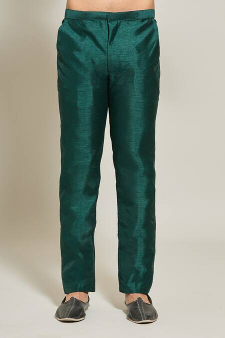 Arihant Rai Sinha_Green Georgette, Silk Sequins, Embroidery And Thread Jacket Kurta Set _at_Aza_Fashions