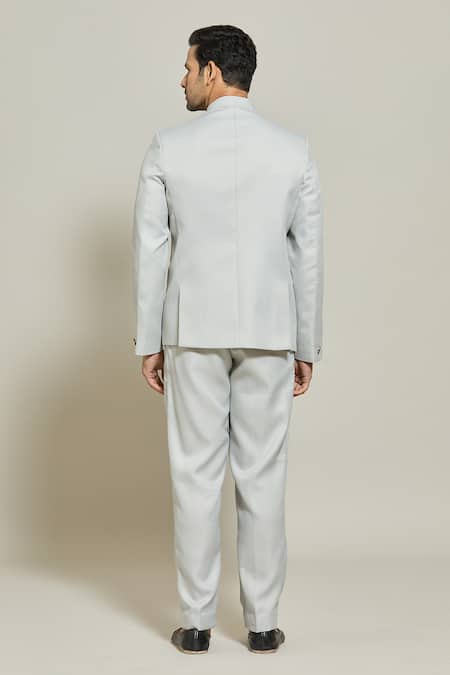 Arihant Rai Sinha Asymmetric Button Down Bandhgala & Trouser Set 