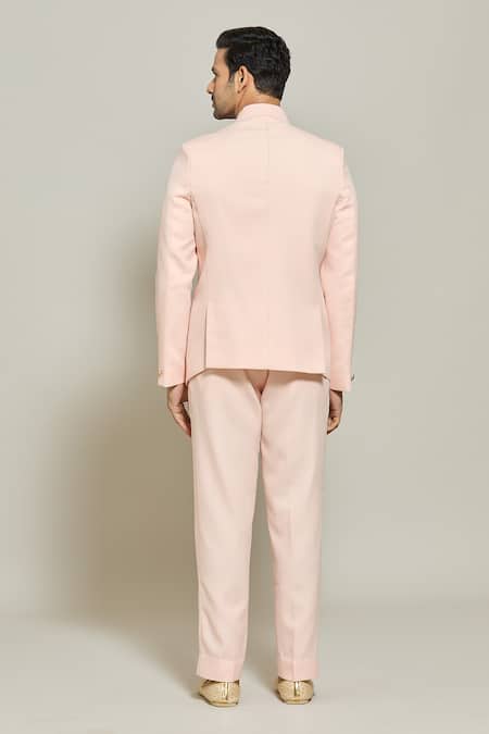 Arihant Rai Sinha Asymmetric Button Down Bandhgala With Trouser 