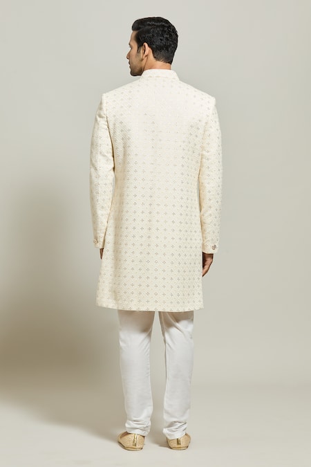 Arihant Rai Sinha Thread Embroidered Sherwani With Churidar 