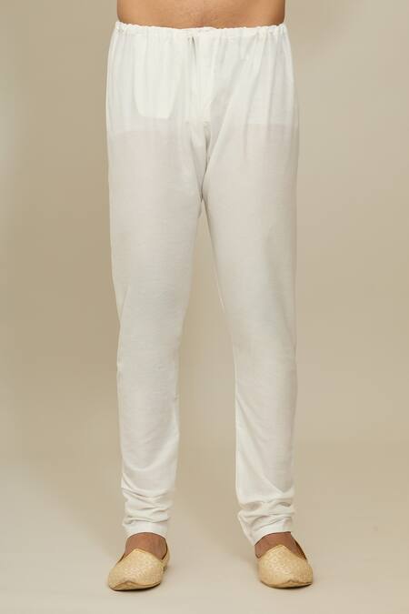 Arihant Rai Sinha Cream Georgette, Polyester, Cotton Mughal Ogee Pattern Sherwani With Churidar at Aza Fashions Arihant Rai Sinha_Cream Georgette, Polyester, Cotton Mughal Ogee Pattern Sherwani With Churidar_at_Aza_Fashions