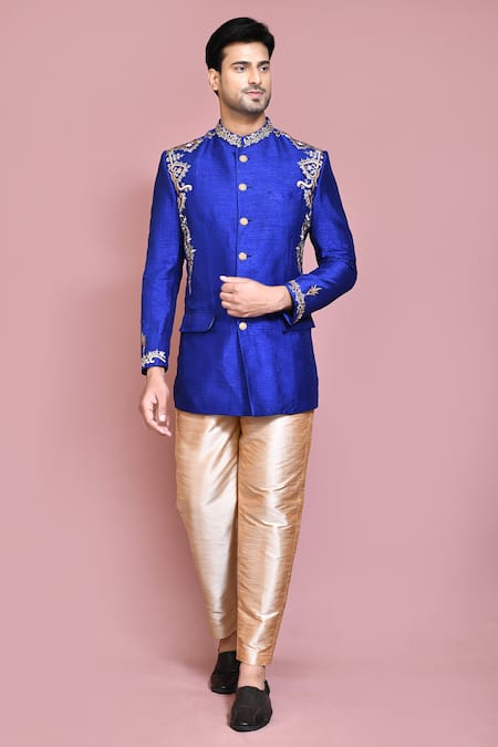 Aryavir Malhotra Resham Embroidered Bandhgala With Pant 