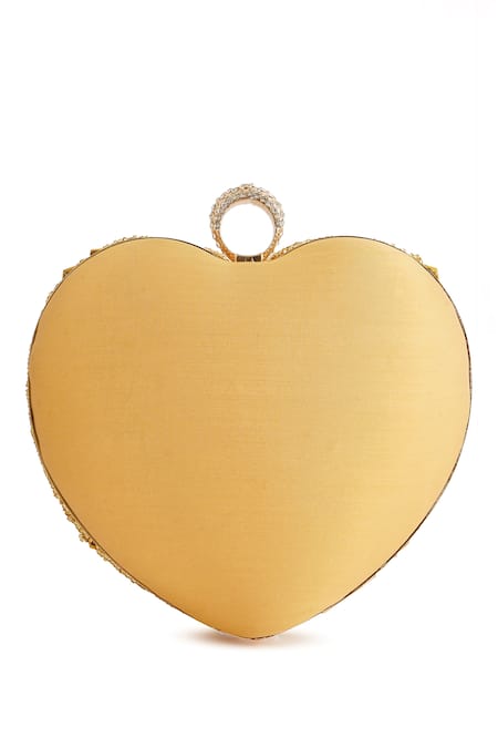 A Clutch Story Cupid Citrine Embellished Clutch 