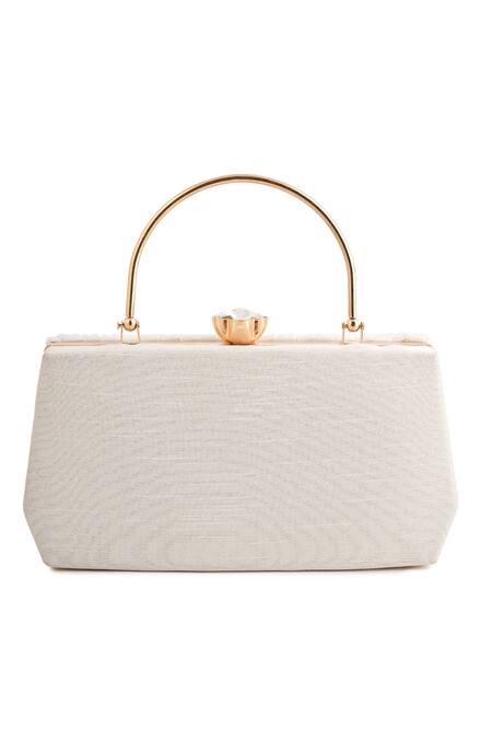 Shop A Clutch Story White Rhinestones Opal Obsession Embellished Clutch at Aza Fashions Shop_A Clutch Story_White Rhinestones Opal Obsession Embellished Clutch_at_Aza_Fashions