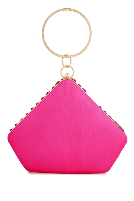 A Clutch Story Sapphire Diamond Embellished Clutch 