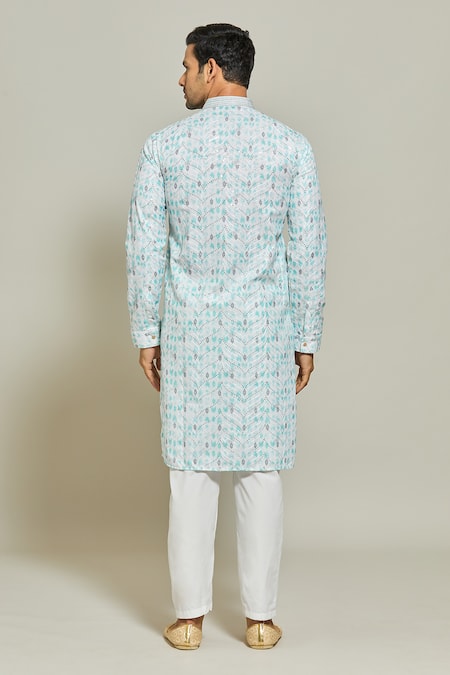 Arihant Rai Sinha Straight Embroidered Kurta & Aligadi Pant Set 