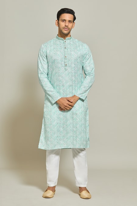 Arihant Rai Sinha Geometric Print Kurta & Aligadi Pant Set 