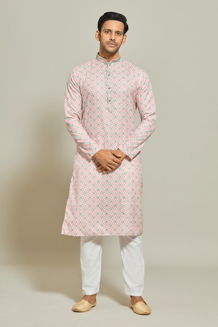 Arihant Rai Sinha Thread Embroidered Kurta & Aligadi Pant Set 