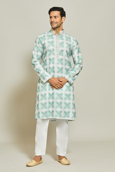 Arihant Rai Sinha Abstract Helix Maze Print Kurta Set 