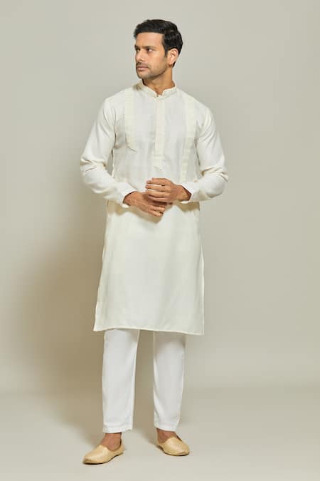 Arihant Rai Sinha Pintux Stripe Applique Kurta Set 