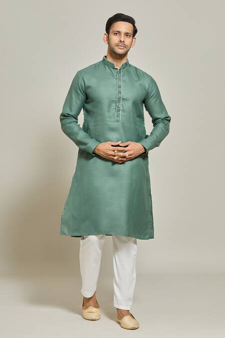 Arihant Rai Sinha Plain Pintux Placket Kurta Set 