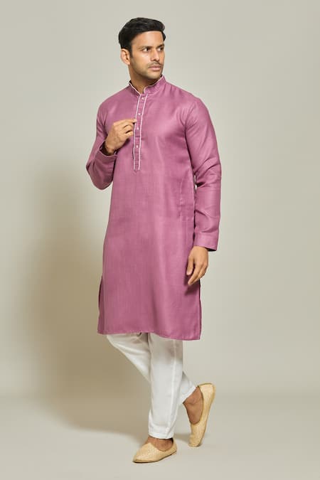 Arihant Rai Sinha Plain Pintux Placket A-Line Kurta 