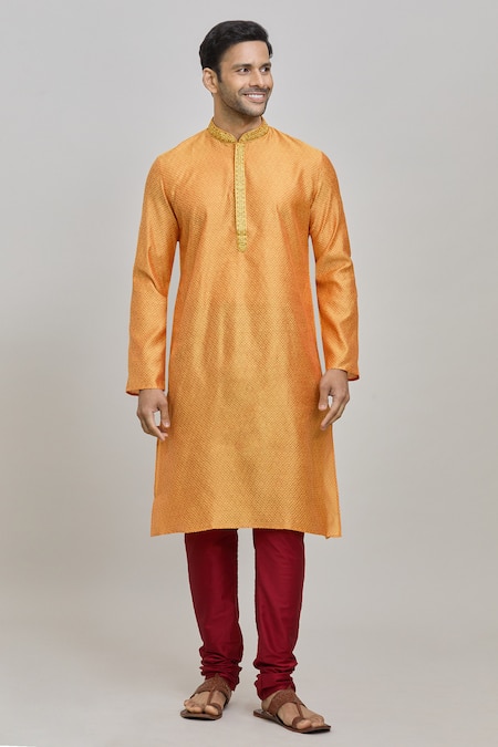 Arihant Rai Sinha Chevron Woven Kurta Set 