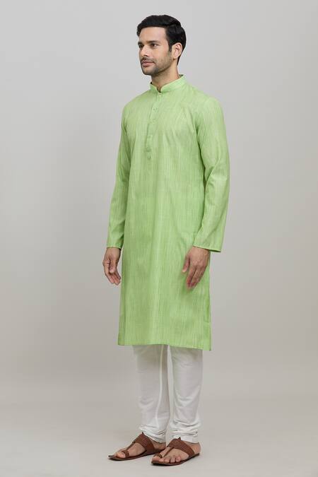 Buy Arihant Rai Sinha Green Polyester, Cotton Mandarin Collar Kurta Set Online at Aza Fashions Buy_Arihant Rai Sinha_Green Polyester, Cotton Mandarin Collar Kurta Set _Online_at_Aza_Fashions