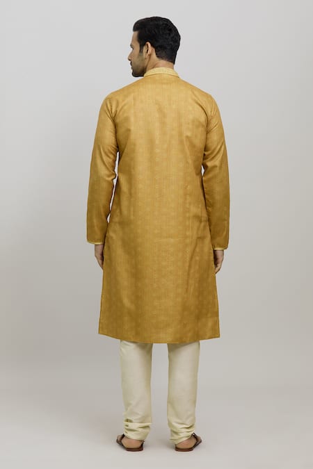 Arihant Rai Sinha Geometric Woven Kurta & Churidar Set 