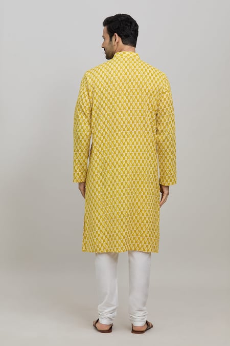 Arihant Rai Sinha Cotton Floral Print Kurta Set 