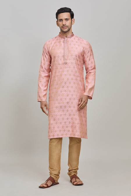 Arihant Rai Sinha Diamond Woven Kurta & Churidar Set 