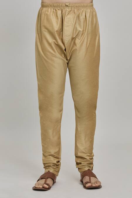 Arihant Rai Sinha_Yellow Silk, Polyester Embroidery Stitchline Threadwork Kurta Set _at_Aza_Fashions