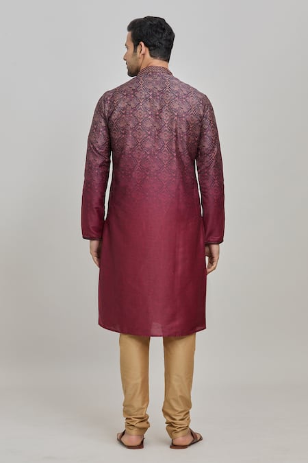 Arihant Rai Sinha Floral Ombre Print Kurta Set 