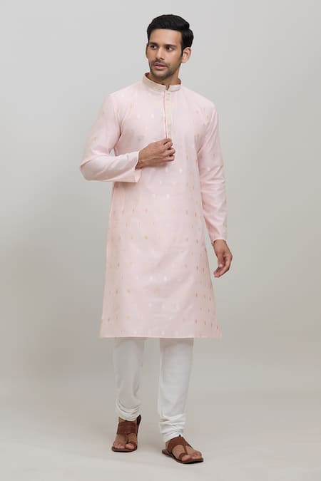 Arihant Rai Sinha Woven Pastel Kurta Set 