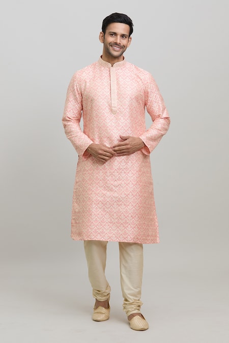 Arihant Rai Sinha Flower Pattern Woven Kurta Set 