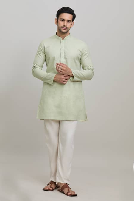 Arihant Rai Sinha Cotton Short Pastel Kurta 